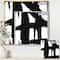 Designart Black & White Crossing Paths II Modern & Contemporary Framed Canvas